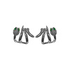 Metal design advanced earrings, trend of season, high-quality style