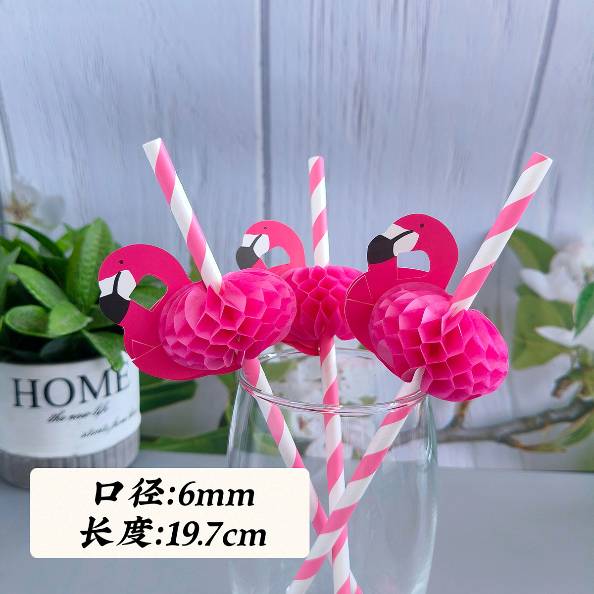 Agua ganso pájaro papel paja panal artesanía rayas dibujos animados paja bebida jugo cóctel decorativo papel paja