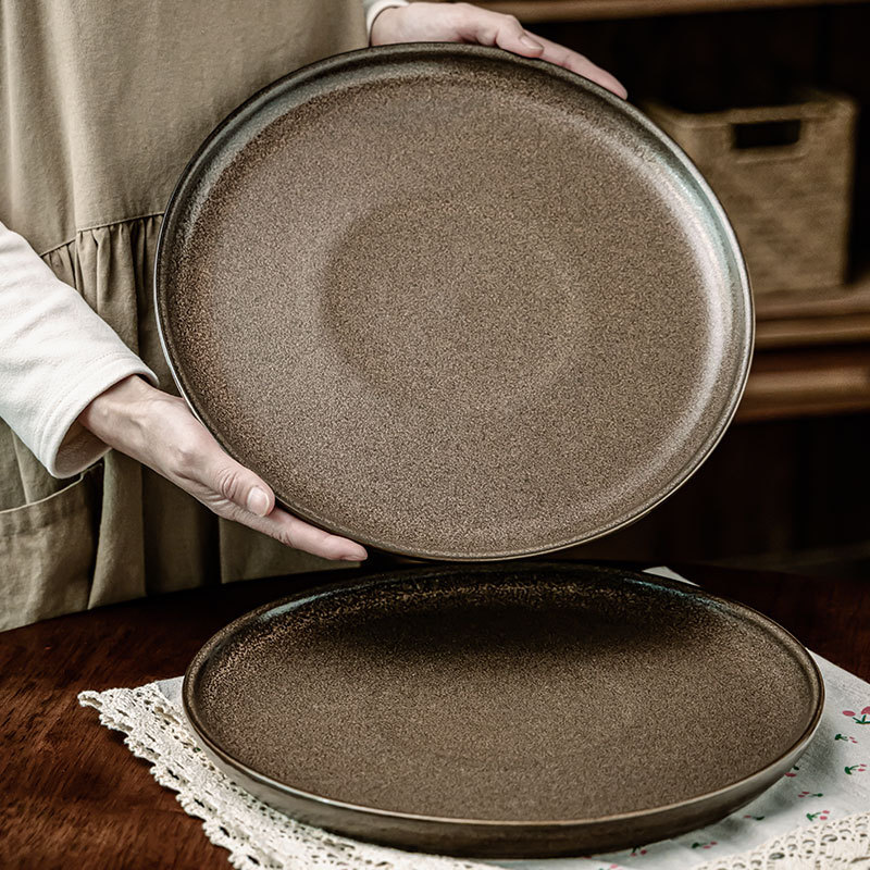 Plato de filete de cerámica japonesa retro platos de platos