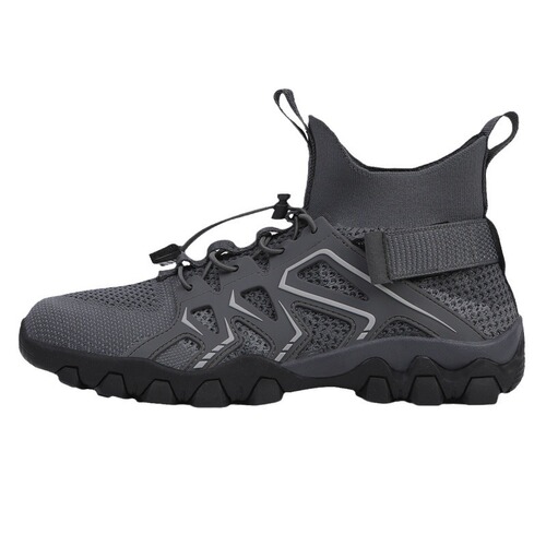 Outdoor hiking shoes, water sports shoes, cross-border river tracing shoes, European and American large size men's breathable high-top mesh hiking shoes