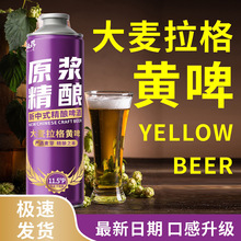 大麦拉格精酿啤酒原浆黄啤网红酒吧聚会KTV整箱厂家批发1升装鲜啤