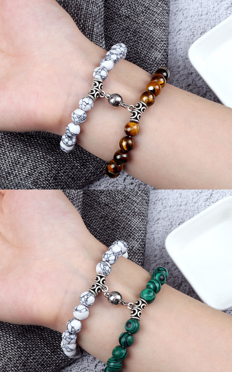 Couple Beaded Bracelets With Magnetic Attraction For Partners_voghion.com