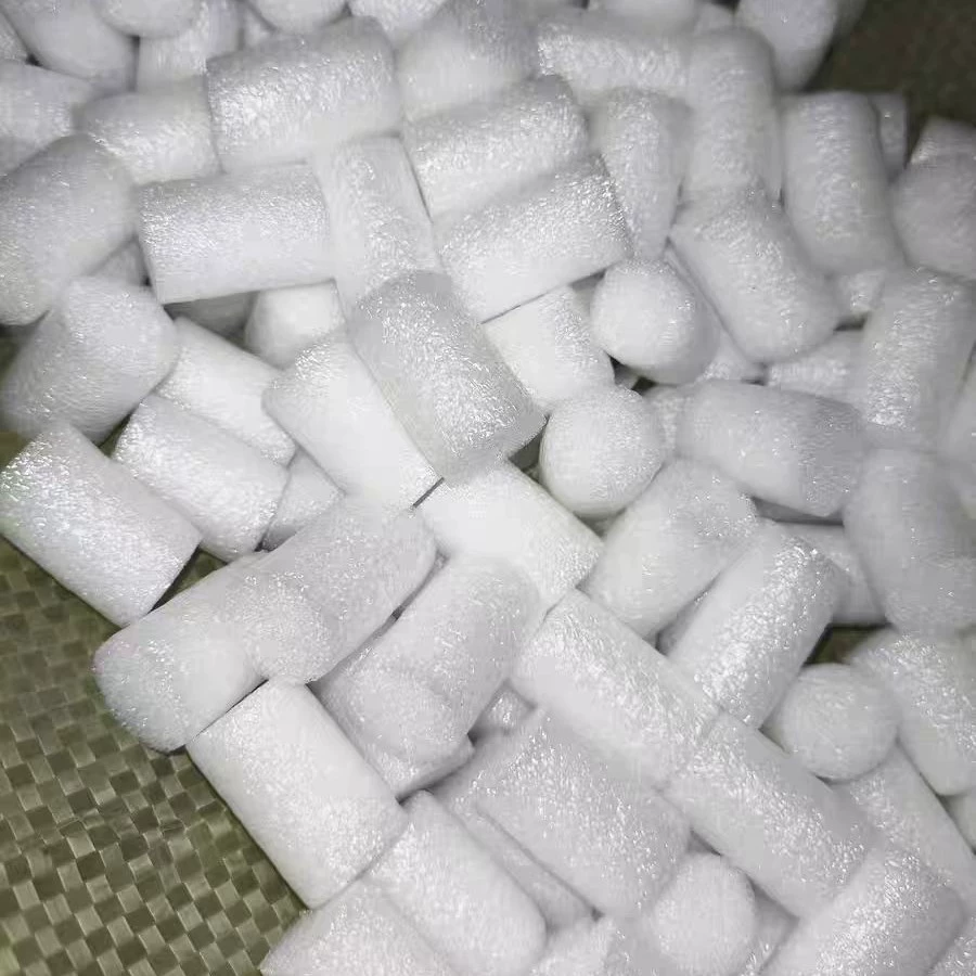 Заполнитель из жемчужного хлопка, частицы EPE, цилиндрический наполнитель из жемчужного хлопка, отходы пенопласта, амортизирующие буферные частицы