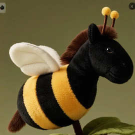 原创新品马年bee 蜜蜂小马 马年吉祥物毛绒玩偶公仔