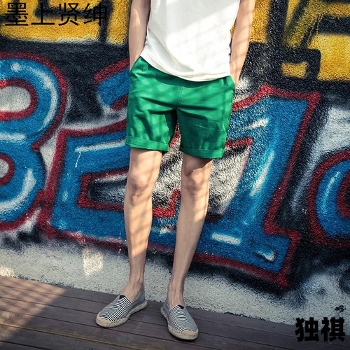 Summer Korean Candy Color Loose Short Pants for Men High Street Couple Casual Five-Finger Pants for Women Wide Leg Hot Pants Trendy