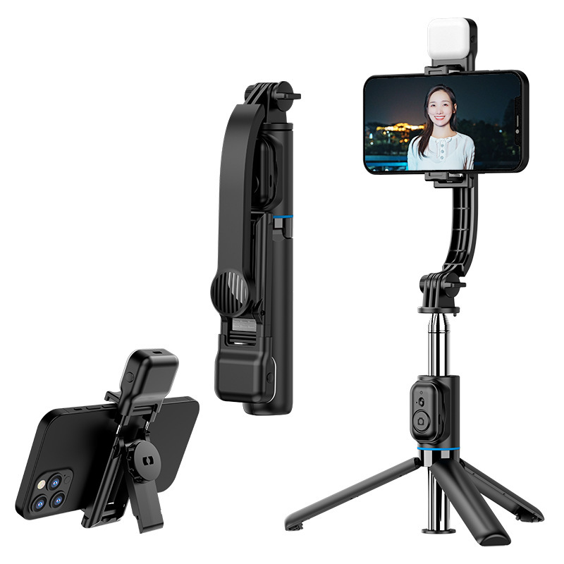C01s [black - 1m] stainless steel pole + fill light + detachable clip head + bluetooth remote control