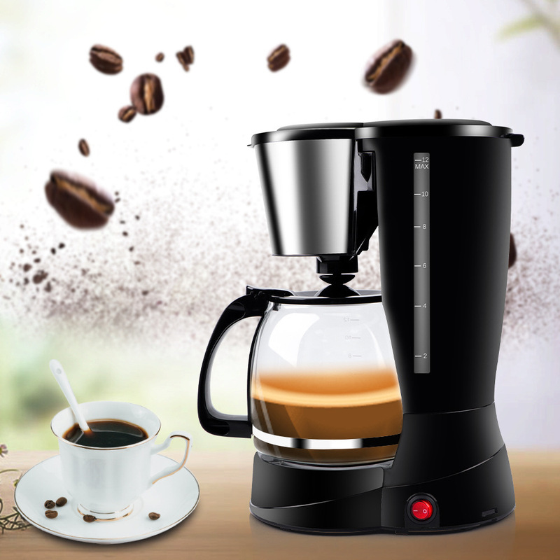 Cross-Border Fully Automatic American Drip Coffee Machine Anti-Dry Burning Tea Making Machine for Home Office