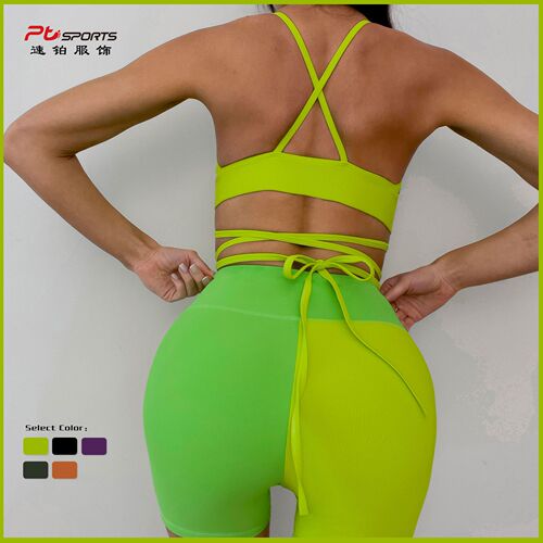 Women's sports bra shock-proof running Pilates training sexy push-up suspender bra yoga fitness vest bra