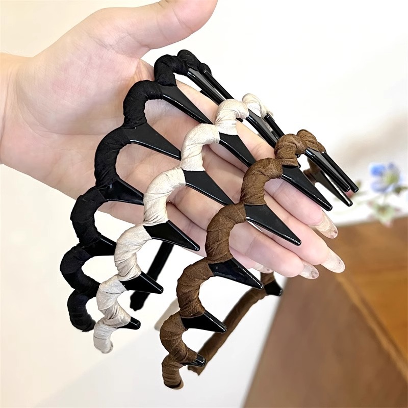 Temperamento de alto cráneo, banda de cabello ondulado, banda de cabello para mujeres de alta calidad, estilo extranjero, lavado de cara, banda de cabello especial, clip de cabello para cabello