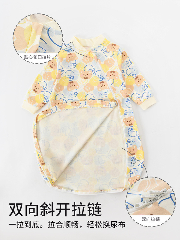 婴儿睡袋春秋宝宝恒温一体式新生儿童防踢被子四季通用冬款防惊跳|undefined