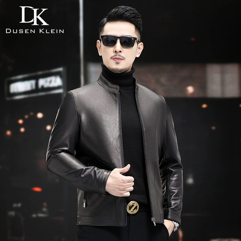 Jacket for leisure, genuine leather