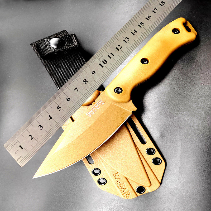 Outdoor Camping Mountaineering Knife Kab-BK18 One-piece Steel Straight Knife High Hardness Portable Multifunctional Knife