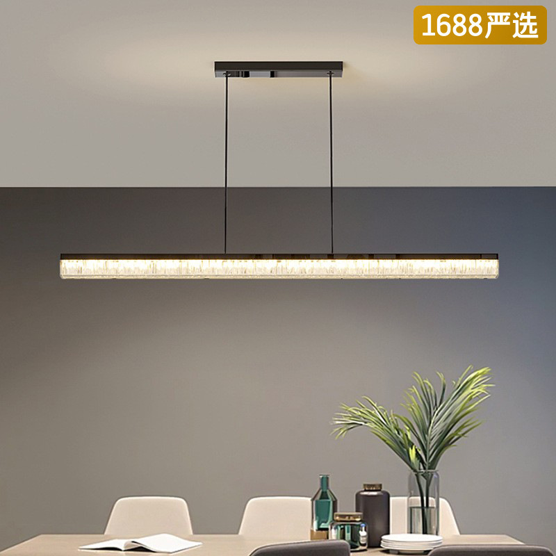 [Selección estricta] lámpara de lujo ligera de alto nivel minimalista sensacional bar de comedor mesa de comedor isla de una lámpara de tira larga