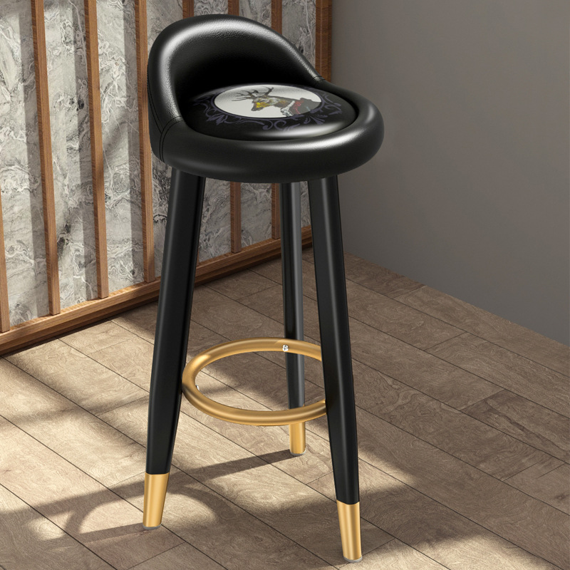 Elk 70cm light luxury black gold [three legs]