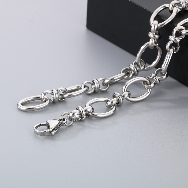 2g Weight Bracelets, Necklace Classification 1 Piece Quantity Daily, Street Occasion 304 Stainless Steel Material Geometric Pattern All Seasons Season Men's Gender Polishing Design Vintage Style, Classic Style Style Vintage Style Classic Style Geometric 304 Stainless Steel Polishing Men's Bracelets Necklace Men Necklace Sets 7