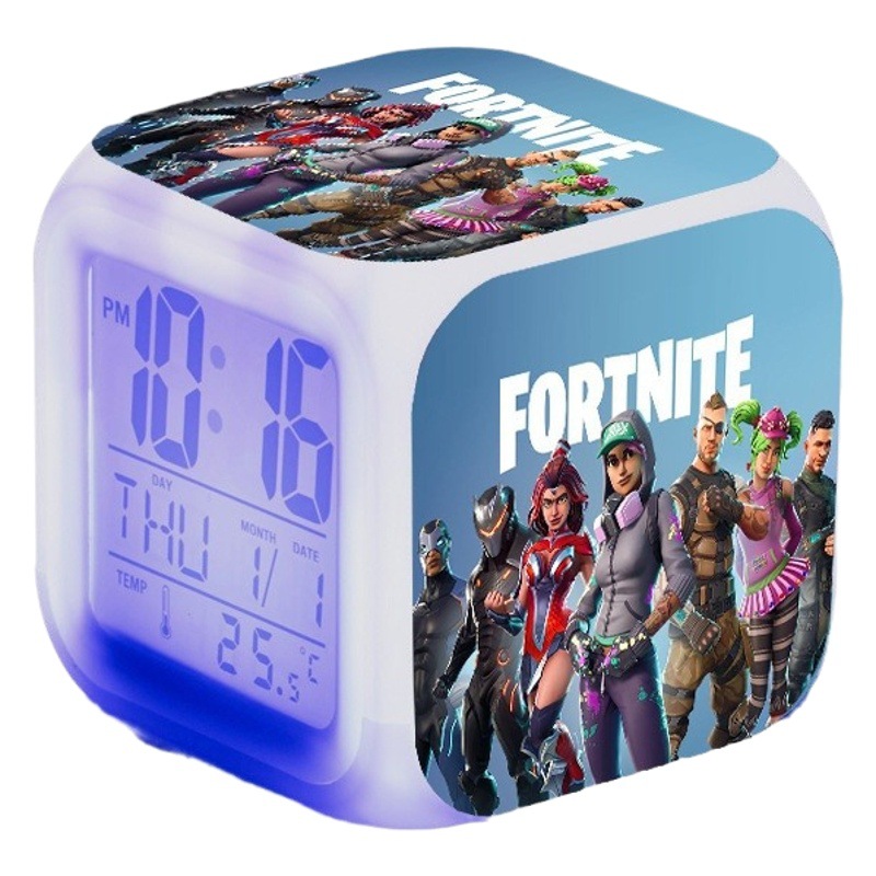 Reloj Despertador Infantil Cuadrado con Cambio de Color