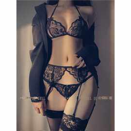 姬Gill：太色气 蕾丝火辣黑色丝袜薄款长筒白丝吊带袜秋冬款