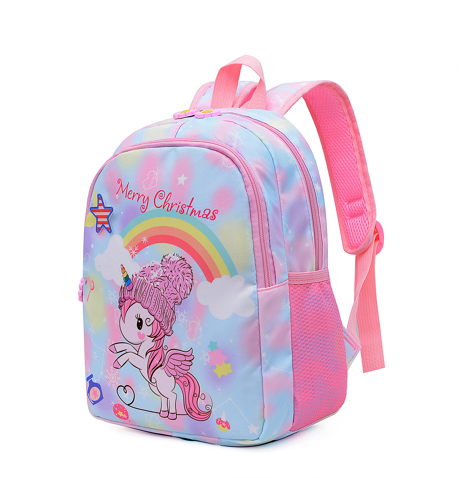 De los niños mochila kindergarten Pequeño medio y gran clase ligera reducción de Carga Protección la columna vertebral dibujos animados unicornio