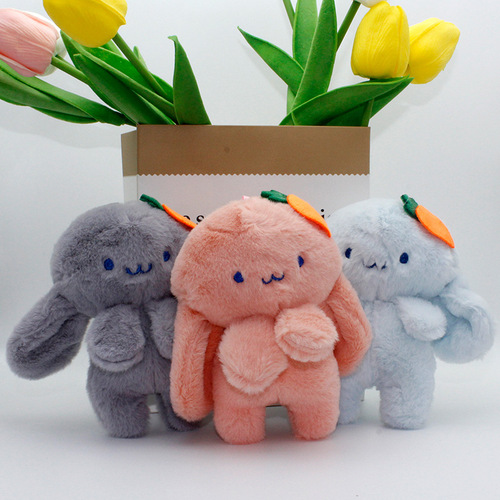 Carrot Cute Rabbit Cotton Doll Rabbit Backpack Charm Plush Toy Cute Keychain Cartoon Couple Charm