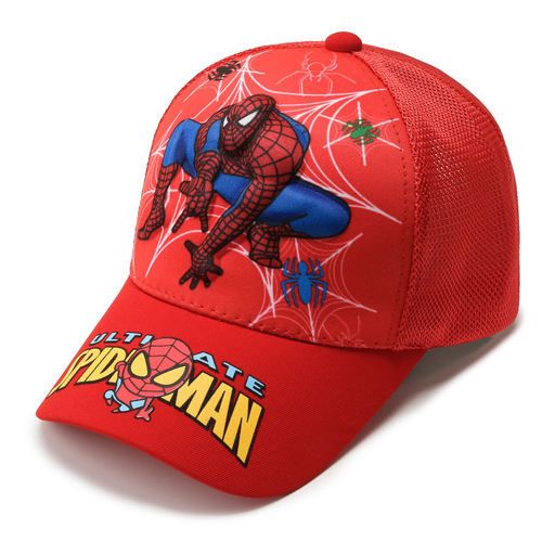 Children's Spider-Man baseball cap cute cartoon sun hat outdoor sunscreen sunshade baby visor