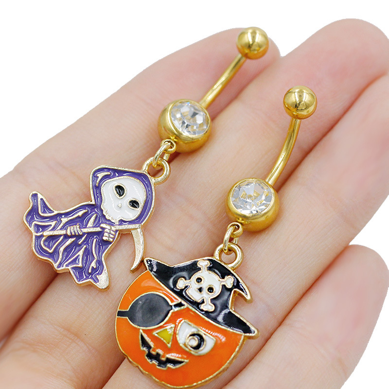 Piercing ombelico strega cartoon per gioielli feste halloween_voghion.com