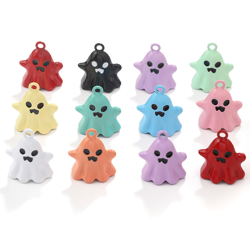 10-Color Stereo Cute Halloween Ghost Pendant DIY Alloy Jewelry Accessories Cross-Border Keychain Pendant 10-Color Stereo Cute Halloween Ghost Pendant DIY Alloy Jewelry Accessories Cross-Border Keychain Pendant
