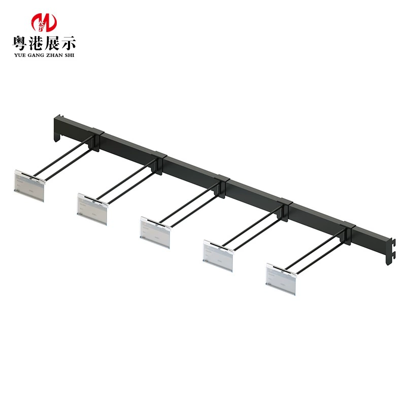 Двойные крючки для полок супермаркета, столовой, магазина, аксессуары для выставочного стеллажа, многофункциональная подвесная штанга с квадратной трубкой
