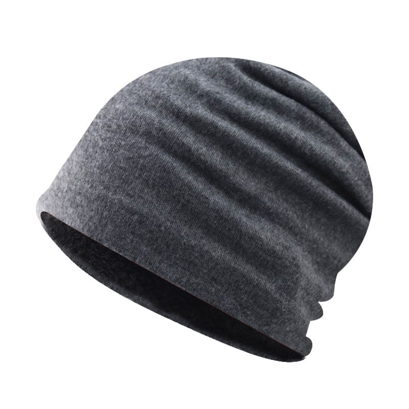 Otoño e Invierno nuevo jersey sombrero todo-fósforo forrado de vellón cerrado dedo del pie sombrero de los hombres al aire libre espesado cálido confinamiento de las mujeres pila sombrero