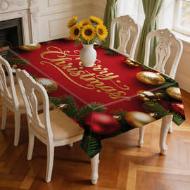 圣诞shein急采防水防油防尘餐桌垫加厚餐厅桌布来图制作一件代发