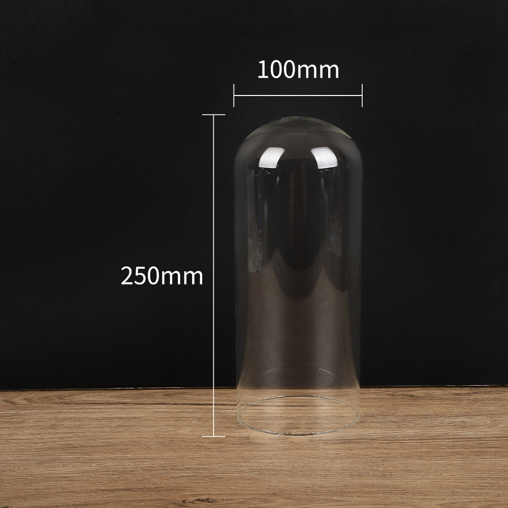 Flor inmortal cubierta de vidrio DIY hecha a mano micro paisaje decoración de escritorio cubierta de vidrio caja de exhibición cubierta de vidrio de flor inmortal