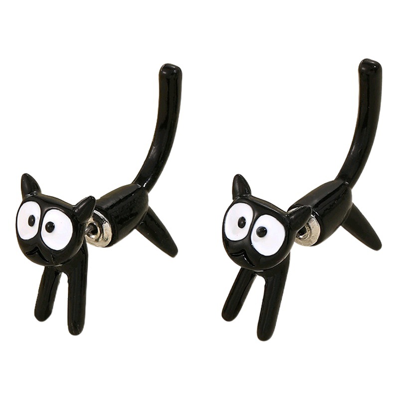 Aretes de gatito simple desmontables – creativos, Europa/América, nueva estación independiente image 1