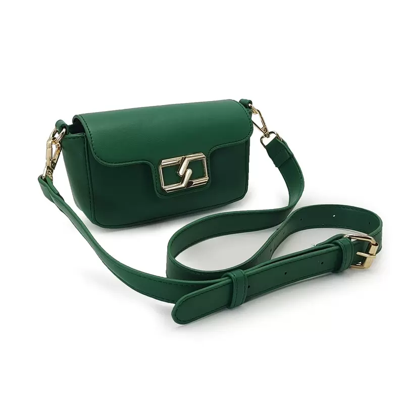 2025新款女包腰包街头潮流包包纯色小方包PU车缝线女士斜挎包