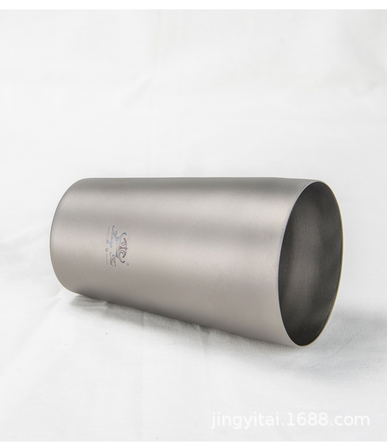 Vaso de cerveza de titanio puro Kangtai de doble capa, vaso aislado para jugo, vaso para bebidas frías, vaso de titanio para agua, 300/500 ml, portátil para viaje