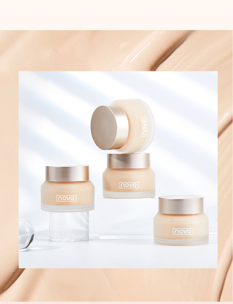 NOVO Foundation provides concealer, moisture retention, long-lasting makeup without smudge, water resistance, sweat resistance, oil control, dry skin, light cream skin foundation undefined