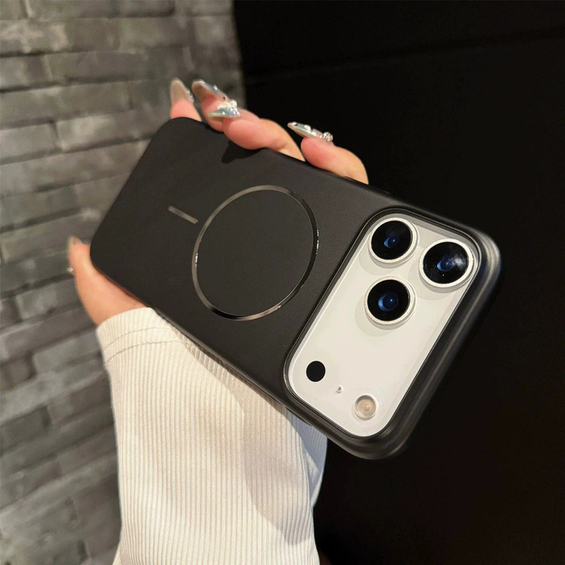 适用iPhone17磨砂金属漆磁吸手机壳苹果16PROMAX超薄PC全包保护套|undefined