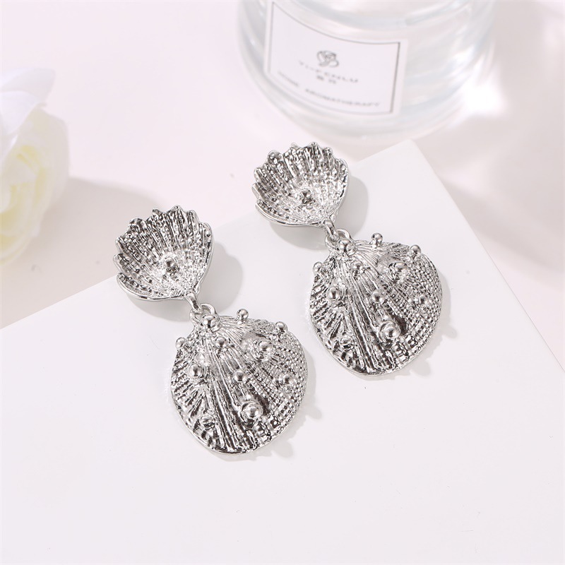 Fashion Shell Alloy Plating Drop Earrings display picture 3