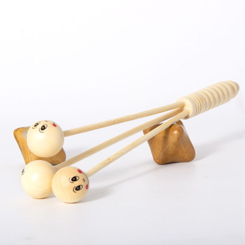 Wooden Sambo Smiling Face Massage Hammer Manual Back Hammer Cartoon Multifunctional Meridian Hammer Health Hammer Wholesale