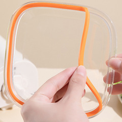 廚房調料盒批髮帶勺子提手四合一家用加厚塑料透明佐料四格調味盒