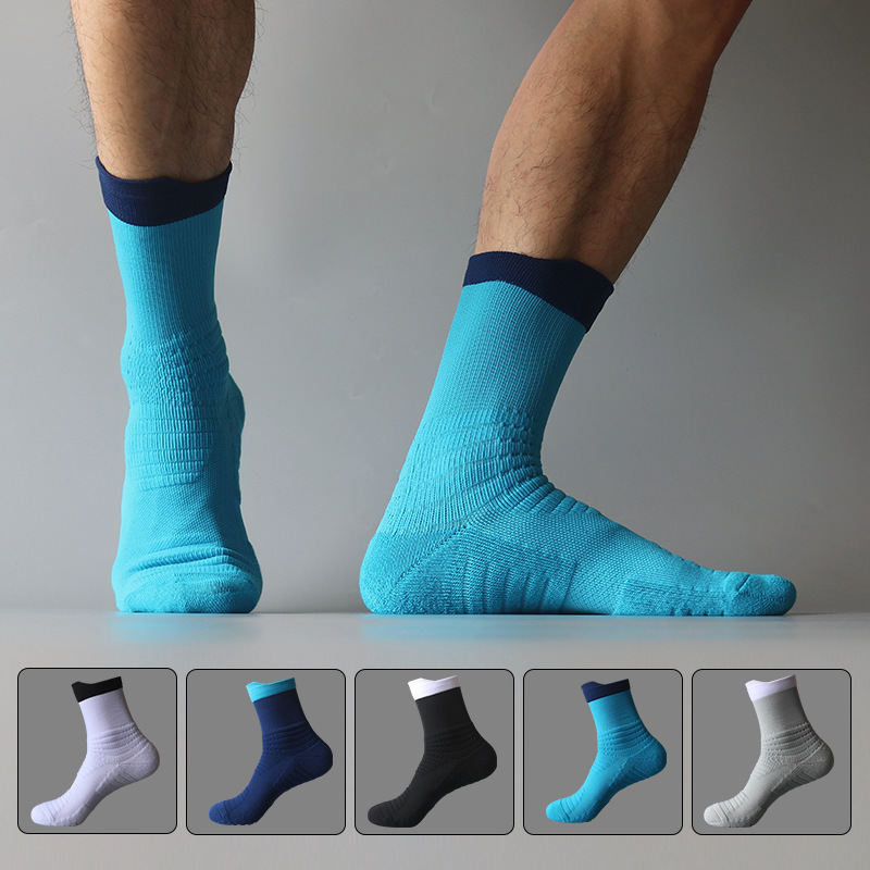 Thickened towel bottom arbitrary Terry socks basketball professional sports tennis badminton outdoor running socks sweat absorbent