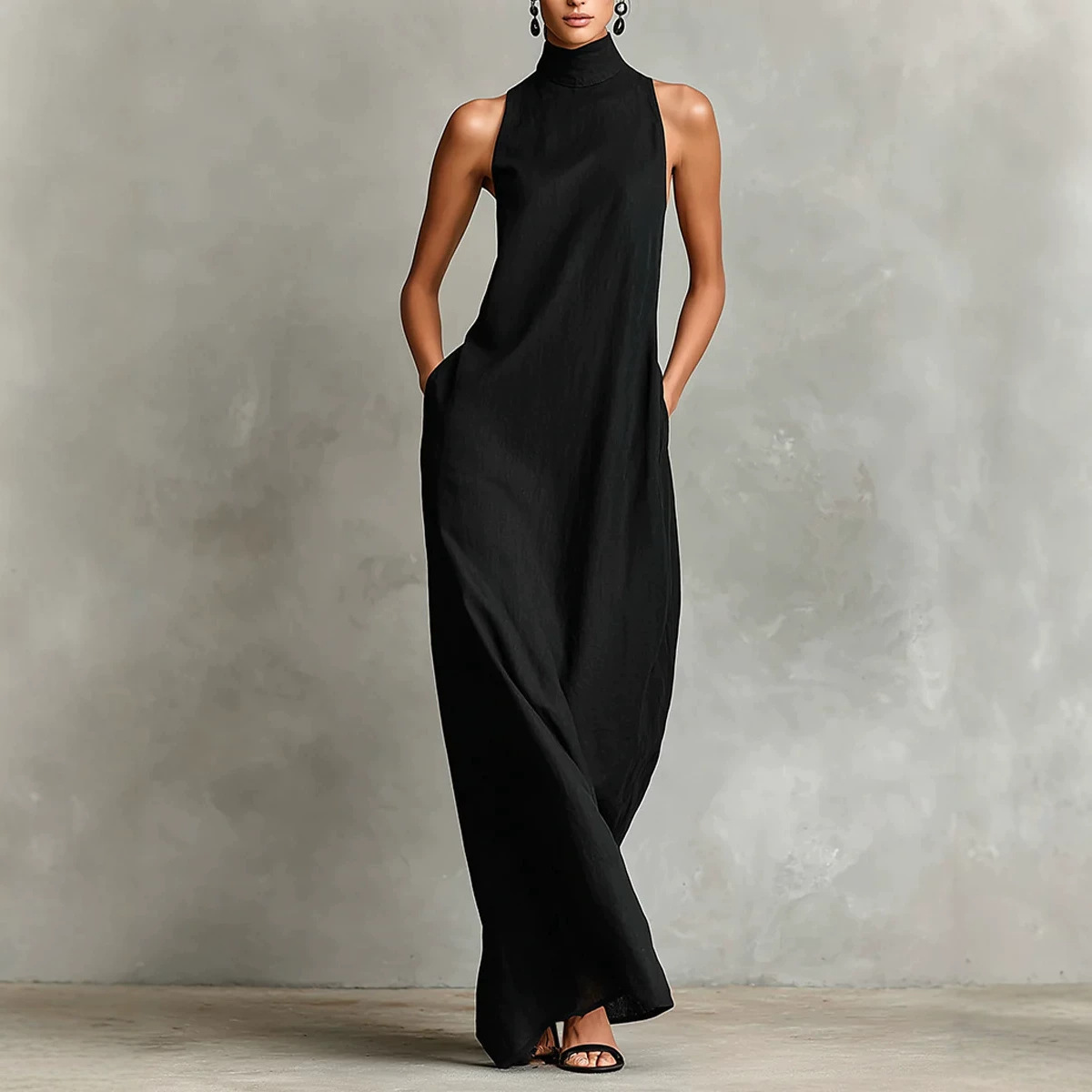summer long skirt sleevless