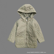 跨境max外贸童装冬儿童棉服女童韩系绗缝夹棉薄款棉衣外套中小童