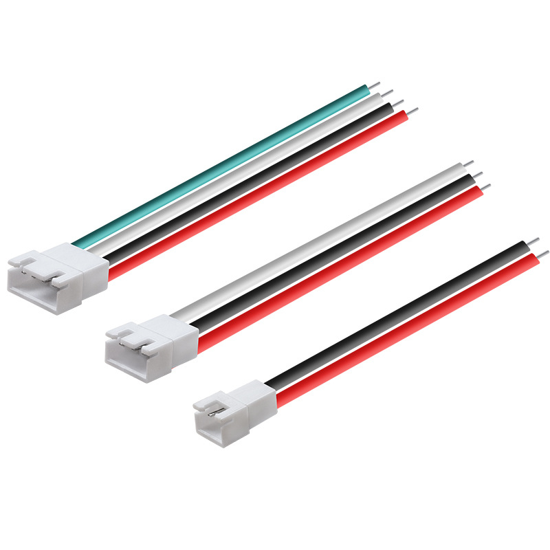 Custom XH terminal wires with 2.54 pitch, 22 AWG UL1007 connection harness tail soldering terminal wire material