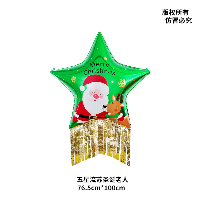 Globos de aluminio de Navidad - Diseño de dibujos animados y forma especial, globo de Papá Noel, decoración para "Feliz Navidad" y Nochebuena, suministros de decoración