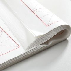 White mulberry paper with grid wholesale thick half-life half-ripened 28-grid brush ink bleeding calligraphy training paper