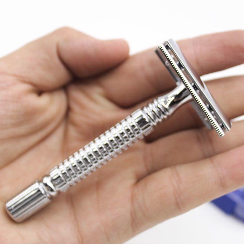 Cuchillo de afeitar Jindari Cuchillo de afeitar manual antiguo Cuchillo de afeitar clásico Cuchillo de afeitar para hombre Raspador de doble hoja