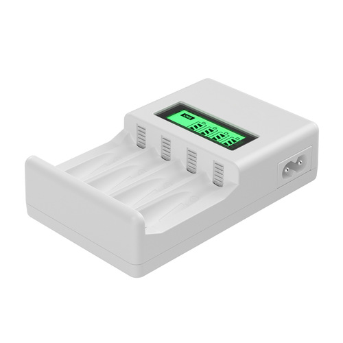 LCD smart battery charger for size 5 and 7 NiMH/NiCd batteries, supports single and mixed charging