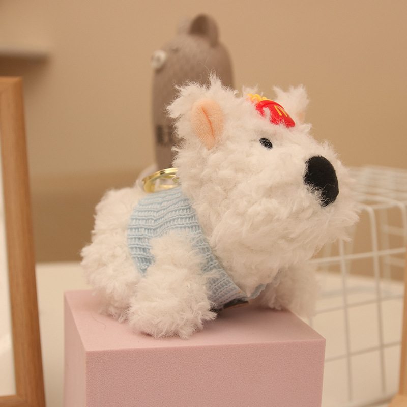 Red Red West Heights Perro de peluche Colgante de peluche Muñeca de dibujos animados Muñeca de cachorro garabateado Bolso colgante Llavero