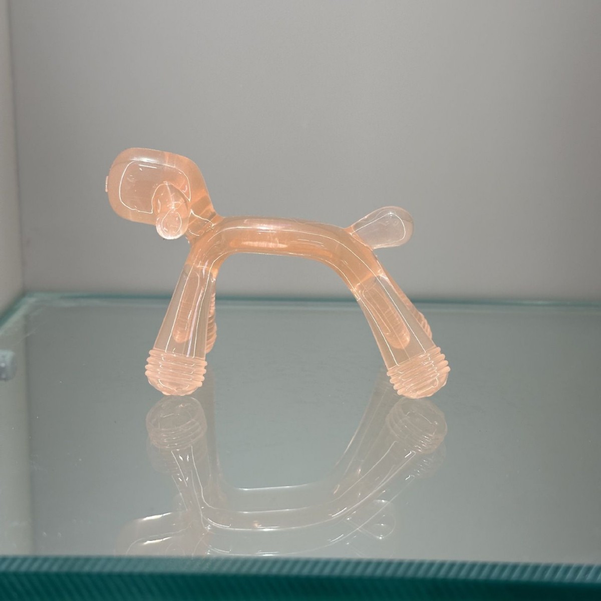 Bebé mordedor de dibujos animados perro mordedor hervido de silicona de calidad alimentaria anti-comer mano bebé mordedor palo