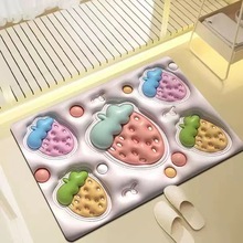 衛生間地墊浴室門口硅藻泥門墊吸水防滑墊地毯網紅膨脹3d立體腳墊