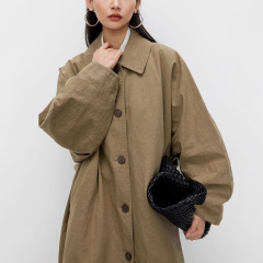 Joli Choose风衣女2025秋季新款英伦风中长款休闲高级感廓形外套